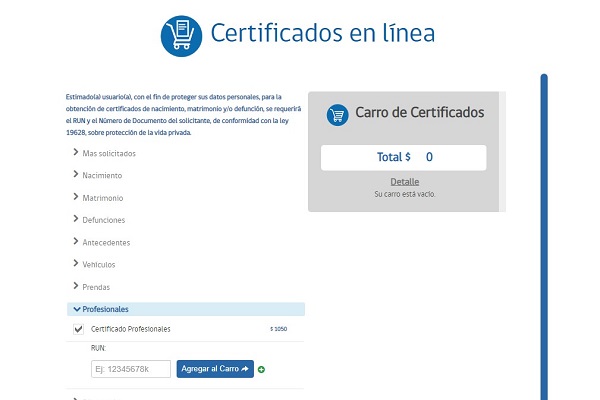 certificado de profesionales online
